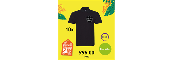 Best Selling Summer Polo Shirt Package + FREE logo