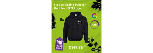 8 x Best Selling Pullover Hoodies