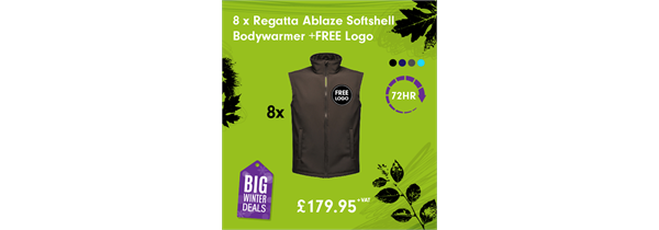 8 x Regatta Ablaze Softshell Bodywarmer