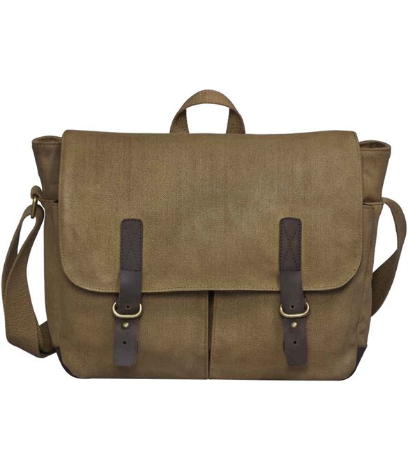 Quadra Heritage Waxed Canvas Messenger Bag