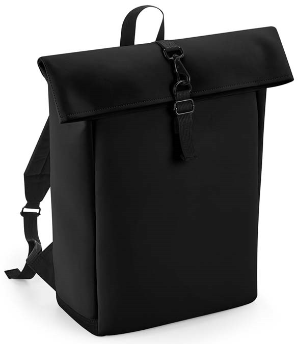 BagBase Matte PU Roll-Top Backpack