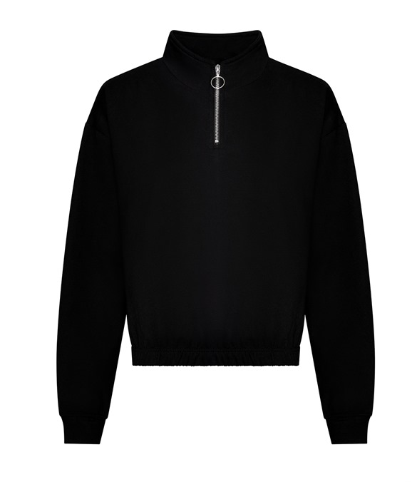 Women's cropped ¼-zip sweat