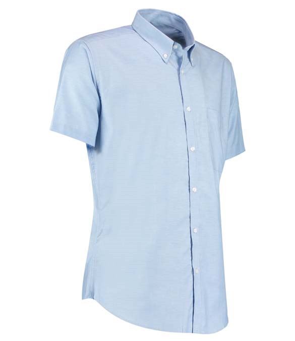 Kustom Kit Short Sleeve Slim Fit Oxford Shirt