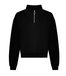 Women's cropped ¼-zip sweat