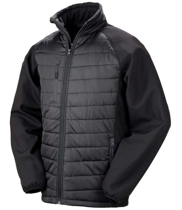 Result Genuine Recycled Black Compass Padded Jacket