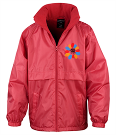 Fleece lined shower proof jacket - left breast embroidered school logo - KIDS