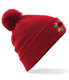 Bobble beanie - embroidered school badge - ADULTS
