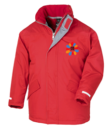Parka Jacket - left breast embroidered school logo - KIDS