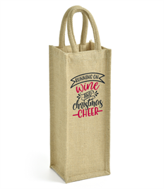 Personalised Jute Bottle Bag